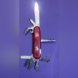 Rare Wenger Cyclist Red Swiss Army Knife Discontinued